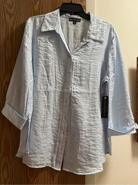 Sara Michelle light blue blouse